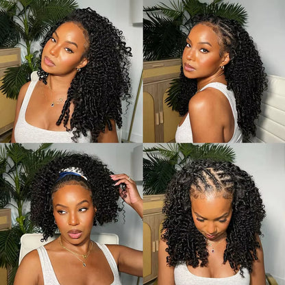 Glueless Curly Half Wig — 3 Styles in 1 | Real Hair | Ready in 2 Minutes