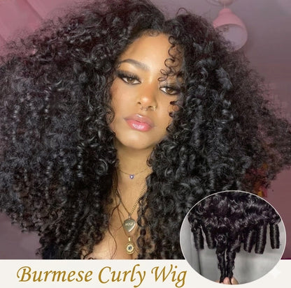 Glueless Curly Half Wig — 3 Styles in 1 | Real Hair | Ready in 2 Minutes