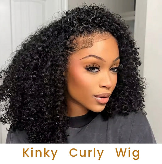 300% Density Burmese Curly 3-in-1 Glueless Half Wig — 100% Human Hair